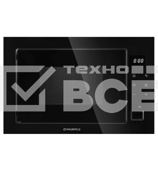 Микроволновая печь встраиваемая Maunfeld MBMO925SGB11 черный, 25 л, 1000 Вт, переключатели - сенсор
