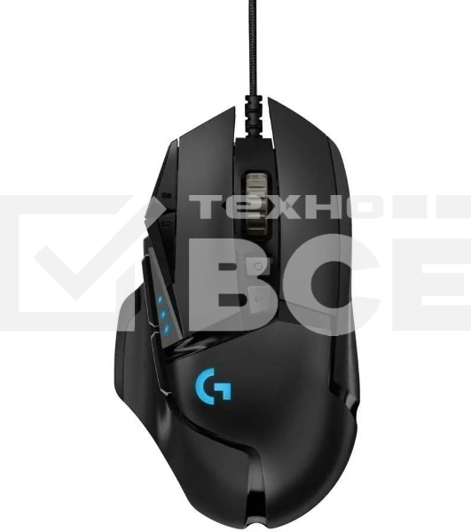 Мышь проводная Logitech G502 HERO черный, 25600 dpi, USB, кнопки - 11