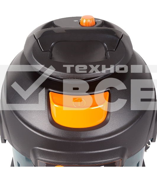 Строительный пылесос Bort BSS-1415-Aqua чёрный/синий, 200/1400 Вт, уборка сухая/влажная, пылесборник мешок/контейнер, 15 л