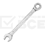 Ключ комбинированный трещоточный Denzel 14713 19 мм, CrV, матовый хром, фото 1