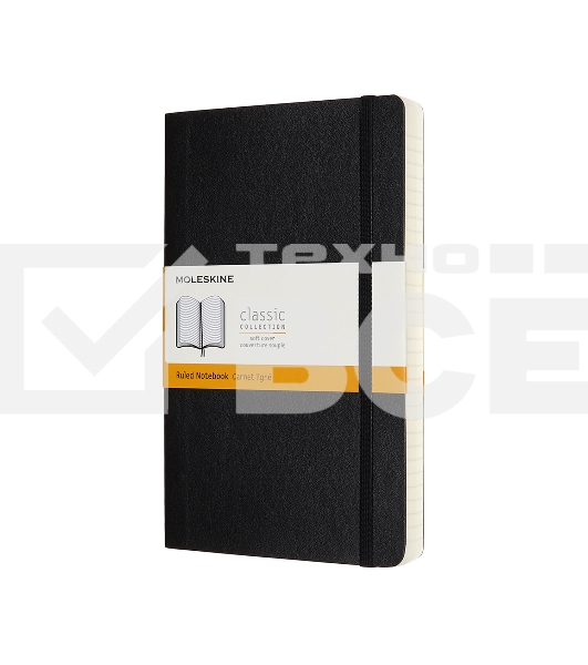 Блокнот Moleskine CLASSIC SOFT EXPENDED QP616EXP Large 130х210мм, 400 страниц, линейка, мягкая обложка, черный