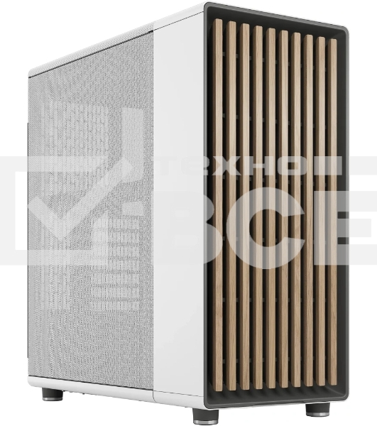 Компьютерный корпус Fractal Design North Chalk белый без БП mATX 3x120мм 2xUSB 3.0 1xUSB3.1 audio bott PSU