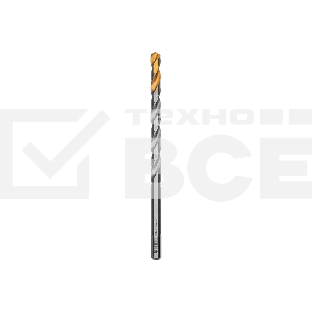 Сверло спиральное по металлу Denzel 9 х 175 мм, Р6М5, Golden Tip, удлиненное