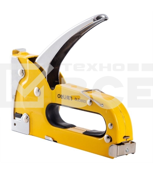 Мебельный степлер Deli DL238001 4-8мм. Полностью стальная конструкция.