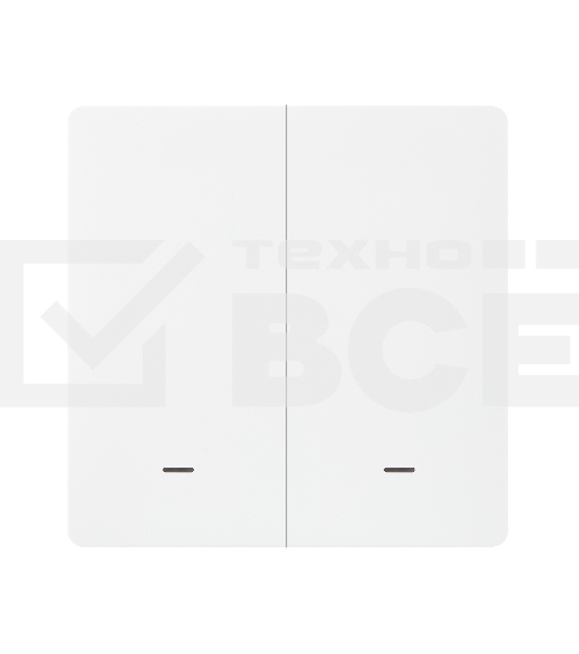 Комплект два умных двухклавишных выключателя HOMMYN 2SWZBNN02W