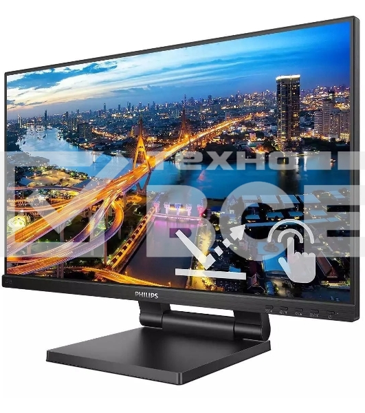 Монитор 21,5' Philips 222B1TC IPS 1920x1080, 75 Гц, 4 мс, 16:9, 250 кд/м2, 1xHDMI, 1хDP, 1xVGA, черный, сенсорный