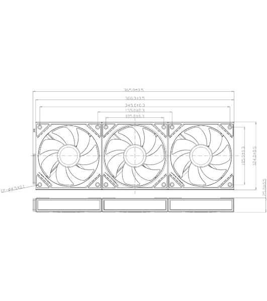 Кулер для корпуса Thermalright TL-M12QRW Reverse (124x120x25mm, 4-pin PWM, ARGB, 47.6CFM, 23.2dBA, 1500RPM, White)