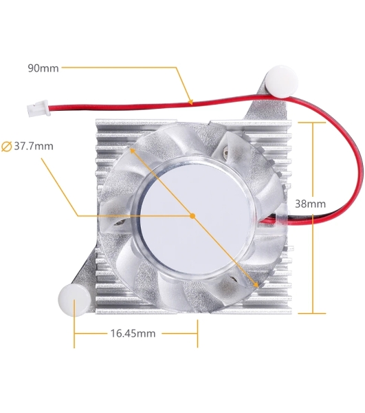 Универсальный радиатор с вентилятором охлаждения Orange Pi Cooling Fan OrangePi 5 Plus_v1.3.2 (для Orange Pi 5 Plus, OrangePi 5_v1.3.2)