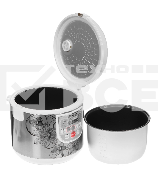 Мультиварка Sakura SA-7753W 5 л, 800 Вт, функция 'Мультиповар', 10 автоматических и 27 программ ручной настройки