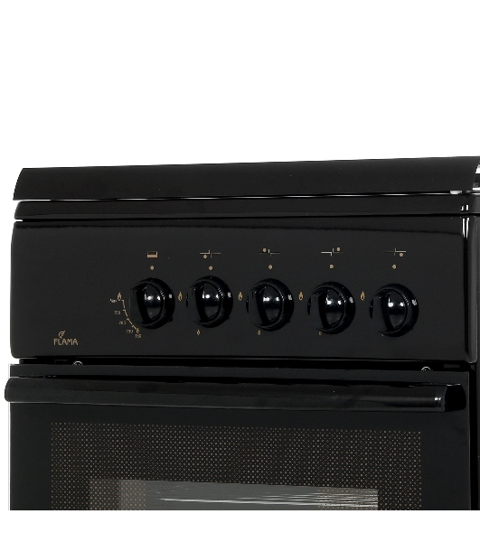 Плита Газовая Flama FG 24022 B коричневый (стеклянная крышка) реш.чугун