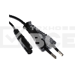 Кабель Telecom Кабель (TP228-IEC320-C7--CEE7/16-1.8-B) для аудио-видео техники IEC-320-C7--розетка 220V, 2-pin, 1.8м, черный, фото 1