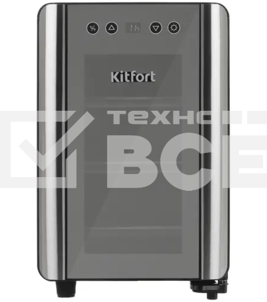 Винный шкаф Kitfort КТ-2401 черный/серебристый (однокамерный)