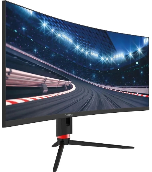 Монитор Digma Overdrive 34A711Q 34' VA 3440x1440, 165 Гц, 5 мс, 21:9, 300 кд/м2, 2хHDMI, 2хDP, изогнутый, черный