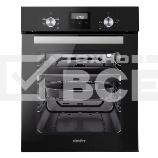 Электрический духовой шкаф Simfer B4EB56016, встраиваемый, черный