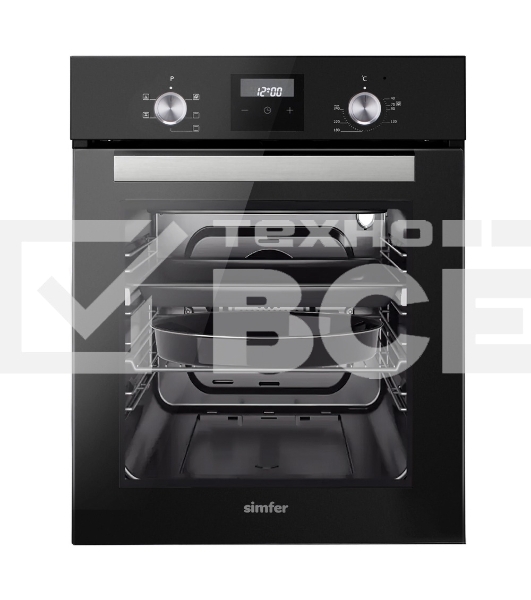 Электрический духовой шкаф Simfer B4EB56016, встраиваемый, черный