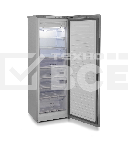 Морозильная камера Бирюса Б-M6047SN, металлик, 280л, 8 ящиков