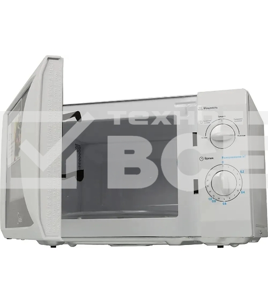 Микроволновая печь Midea MM720CFB белый, 20 л, 700 Вт, переключатели - поворотный механизм