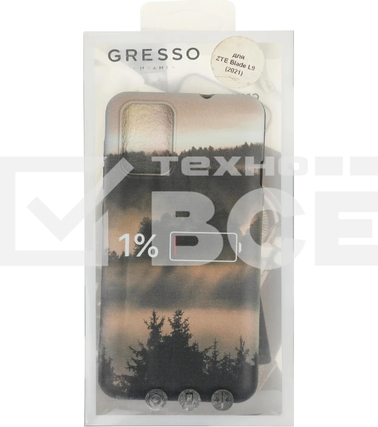 Чехол (клип-кейс) Gresso Meridian, для ZTE Blade L9, черный/бежевый [gr17aaae9056]