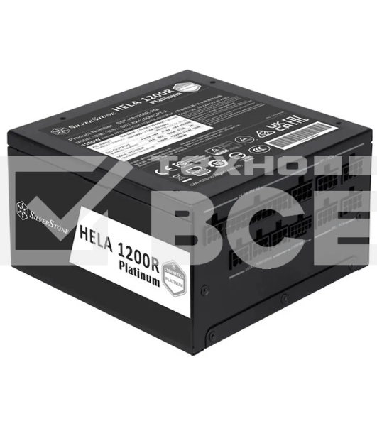 Блок питания Silverstone HELA 1200R RTL (SST-HA1200R-PM), 1200Вт, 80 PLUS Platinum, 135мм, модульный, черный