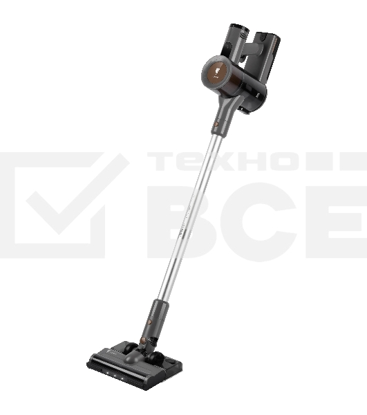 Пылесос вертикальный Leonord LE-1416 DC серый, питание от аккумулятора, 230 Вт, уборка суxая/влажная, пылесборник 0.5 л