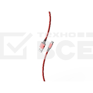 Кабель Smartbuy S14 MicroUSB красный/черный, 3 А, 2 м