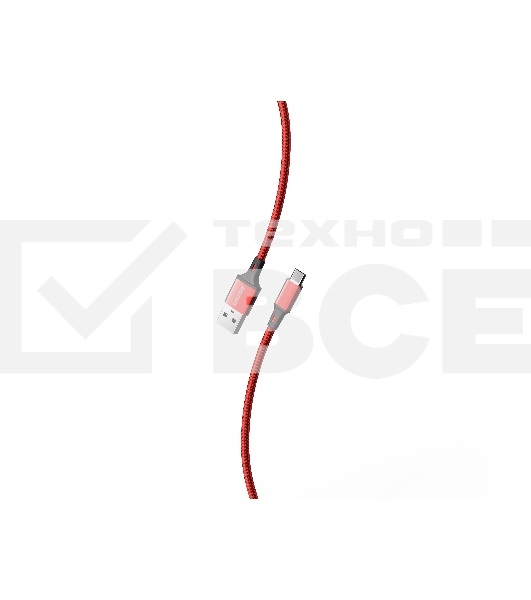 Кабель Smartbuy S14 MicroUSB красный/черный, 3 А, 2 м