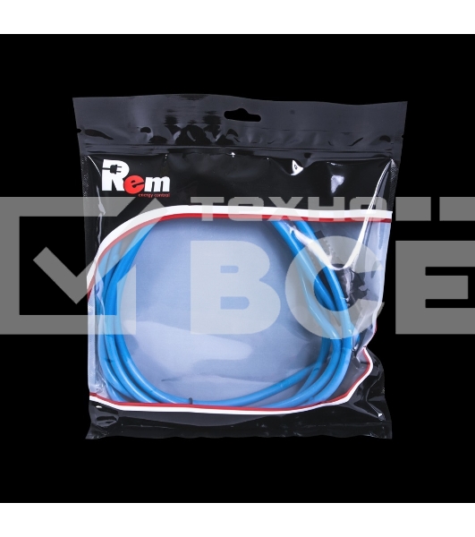 Шнур питания с фиксатором REM IEC 60320 C13/IEC 60320 C14, 10 А/250 В (3 * 1,0), длина 1,8 м, синий R-10-Cord-C13-C14-1.8-Blue