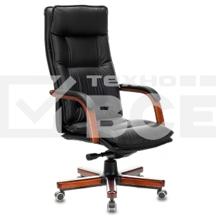 Кресло руководителя Бюрократ T-9927Walnut слоновая кость кожа крестов. металл/дерево