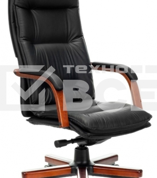 Кресло руководителя Бюрократ T-9927Walnut слоновая кость кожа крестов. металл/дерево