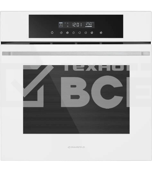 Шкаф духовой электрический Maunfeld AEOD60103W, 60л, дверца с 3 стеклами, белый