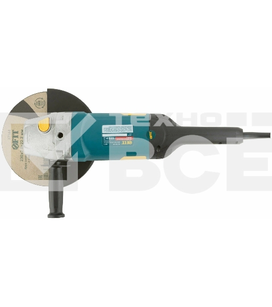 Углошлифовальная машина FIT AG-230/2501, 2500 Вт, 6500 об/мин, КлК 230 мм, 7,1 кг, арм.ротор, б/с щеток, рез.накл, плав.пуск, кор.