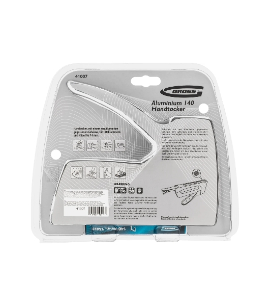 Степлер GROSS 41007 мебельный (Aluminium 140) алюм корпус рег удара тип Скобы 140 300 6-14мм