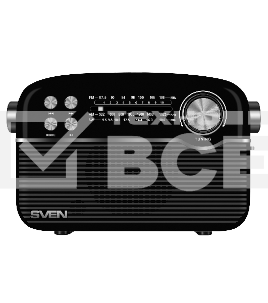 Радиоприемник SVEN SRP-500 черный