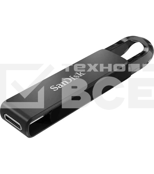 Флеш диск 64GB SanDisk CZ460 Ultra Type-C, USB Type-C, черный