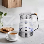 Чайник электрический Kitfort КТ-6626 1.7л. 2200Вт нержавеющая сталь/черный корпус: нерж.сталь/стекло, фото5