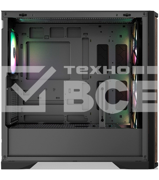 Компьютерный корпус без блока питания Case Raijintek AGOS MAX-MS4, Midi-Tower, TG, 4x140мм ARGB, 2xUSB 3.0 + 1xUSB Type-C, E-ATX, ATX, mATX, mITX черный