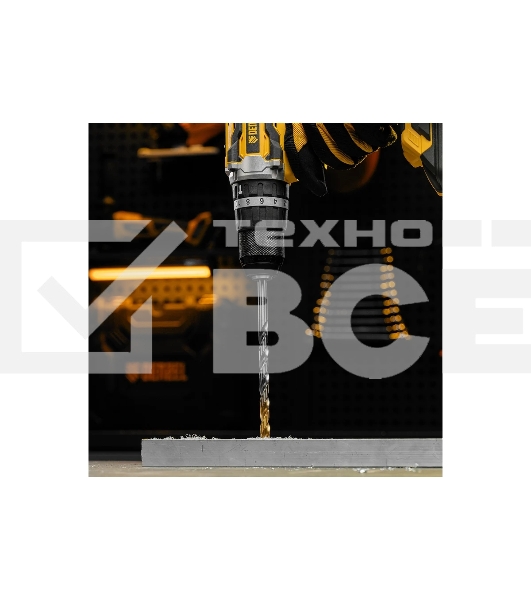 Сверло спиральное по металлу Denzel 10 х 184 мм, Р6М5, Golden Tip, удлиненное