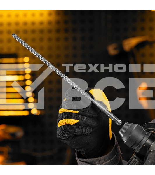 Бур по бетону Denzel цельная крестовая пластина, 8x265 мм, SDS PLUS