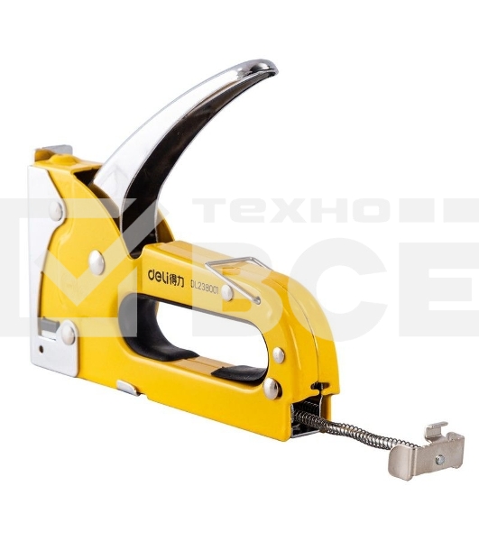 Мебельный степлер Deli DL238001 4-8мм. Полностью стальная конструкция.