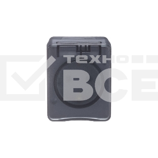 Розетка 1-м ОП AtlasDesign Profi54 16А IP54 250В с заземл. защ. шторки антрацит SchE ATN544045