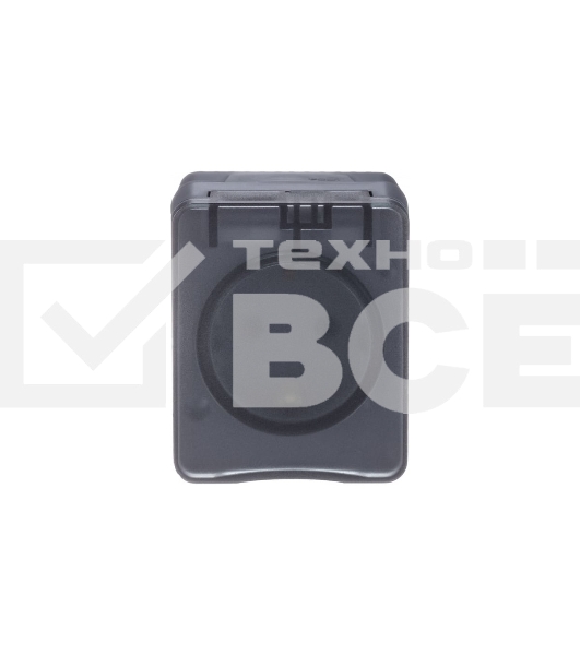 Розетка 1-м ОП AtlasDesign Profi54 16А IP54 250В с заземл. защ. шторки антрацит SchE ATN544045