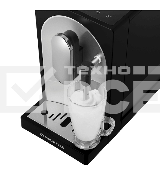 Кофемашина автоматическая Maunfeld MF-A7021BK черный, исп. кофе - зерновой, 1,1 л, 1470 Вт, 19 бар