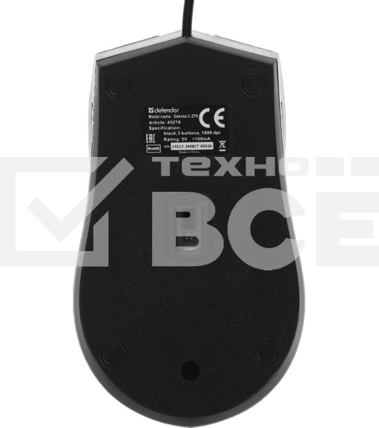 Комплект клавиатура+мышь Defender Dakota C-270 проводной, USB, 1000 DPI, чёрный