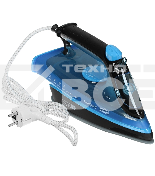 Утюг Braun FI3194BK синий/черный, 2400 Вт, 45 г/мин, 200 г/мин, 270 мл