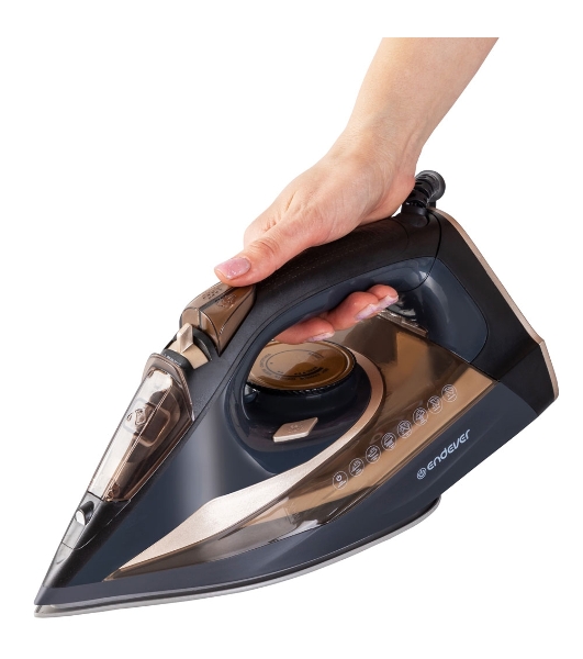 Утюг Endever DELTA-233 черный/золотой, 2400 Вт, 35 г/мин, 145 г/мин, 350 мл