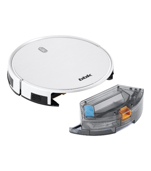 Робот-пылесос BBK BV3503 белый оникс, 25 Вт, 2600 мА·ч Li-Ion, уборка влажная/сухая, пылесборник контейнер 0.6 л