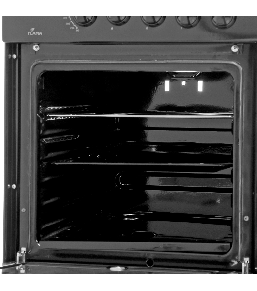 Плита Газовая Flama FG 24022 B коричневый (стеклянная крышка) реш.чугун
