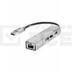 Переходник VCOM USB 3.0 -->RJ-45 1000Mbps+3 USB3.0, Aluminum Shell, 0.2м <DH312A>, фото12