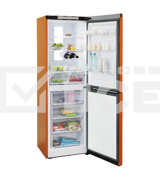 Холодильник Бирюса Б-T940NF оранжевый двухкамерный 210/130 л морозилка снизу, No Frost
