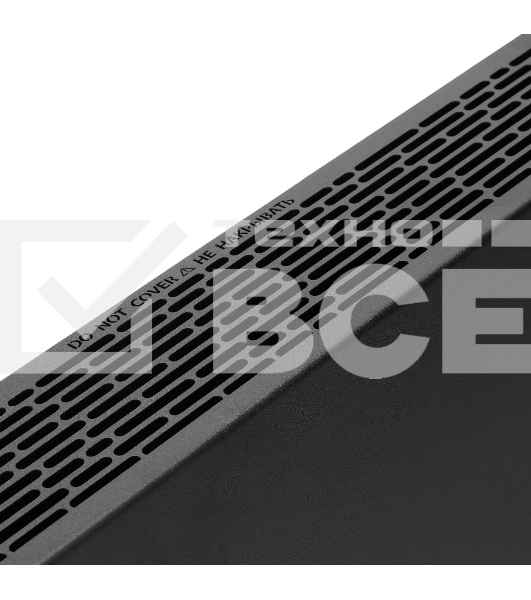 Конвектор Denzel XCE-2000B черный, 2000 Вт, 25 м2, термостат